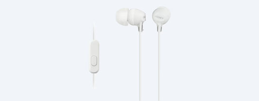 Sony MDR-EX15AP (White) InEar Earphone with Mic for iPhone - Android - Blackberry