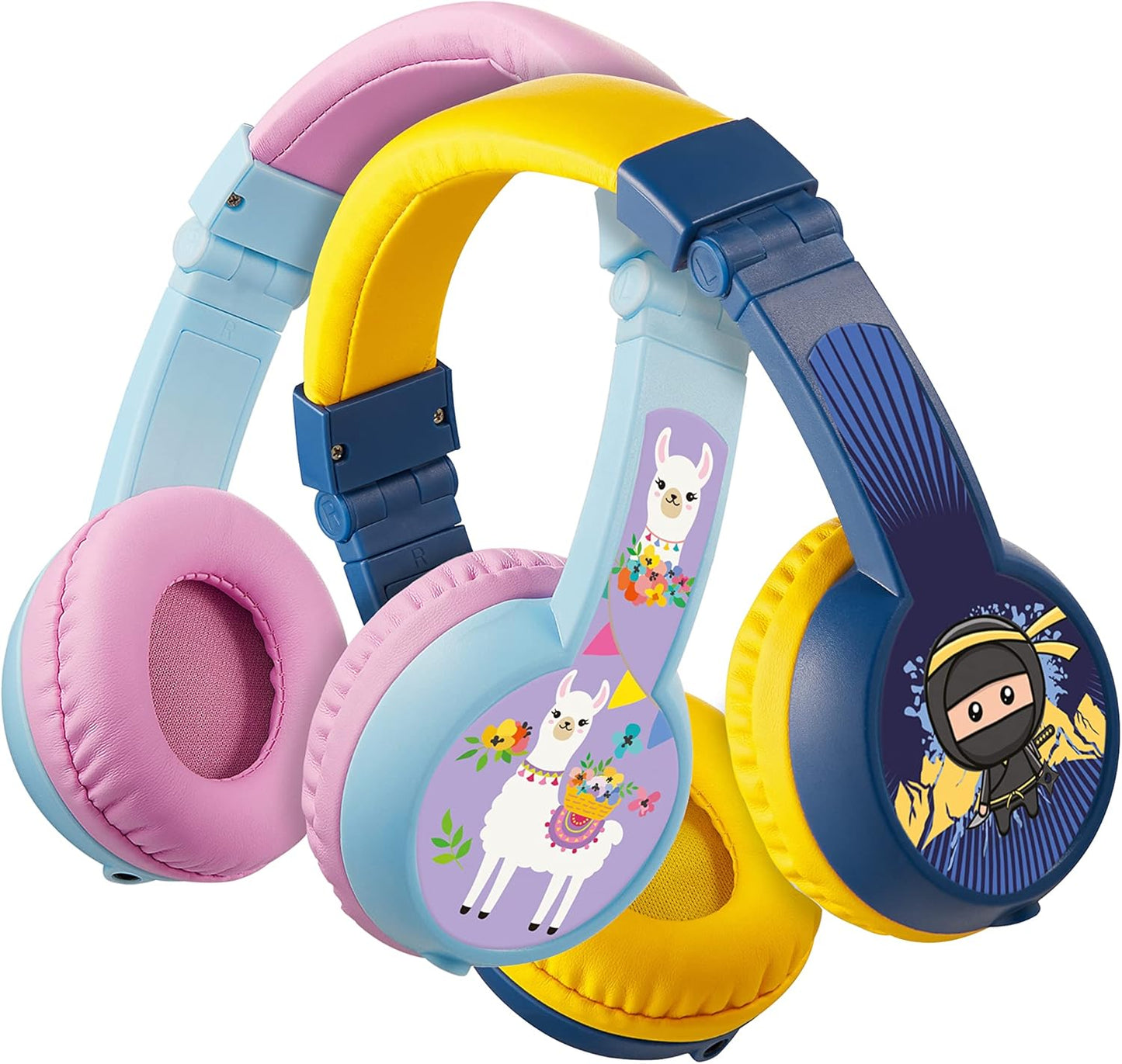 Volkano Sidekick Series Wired Kiddies Headphones With Share Port Lavenderlight Blue - Everyday Elektronics South Africa