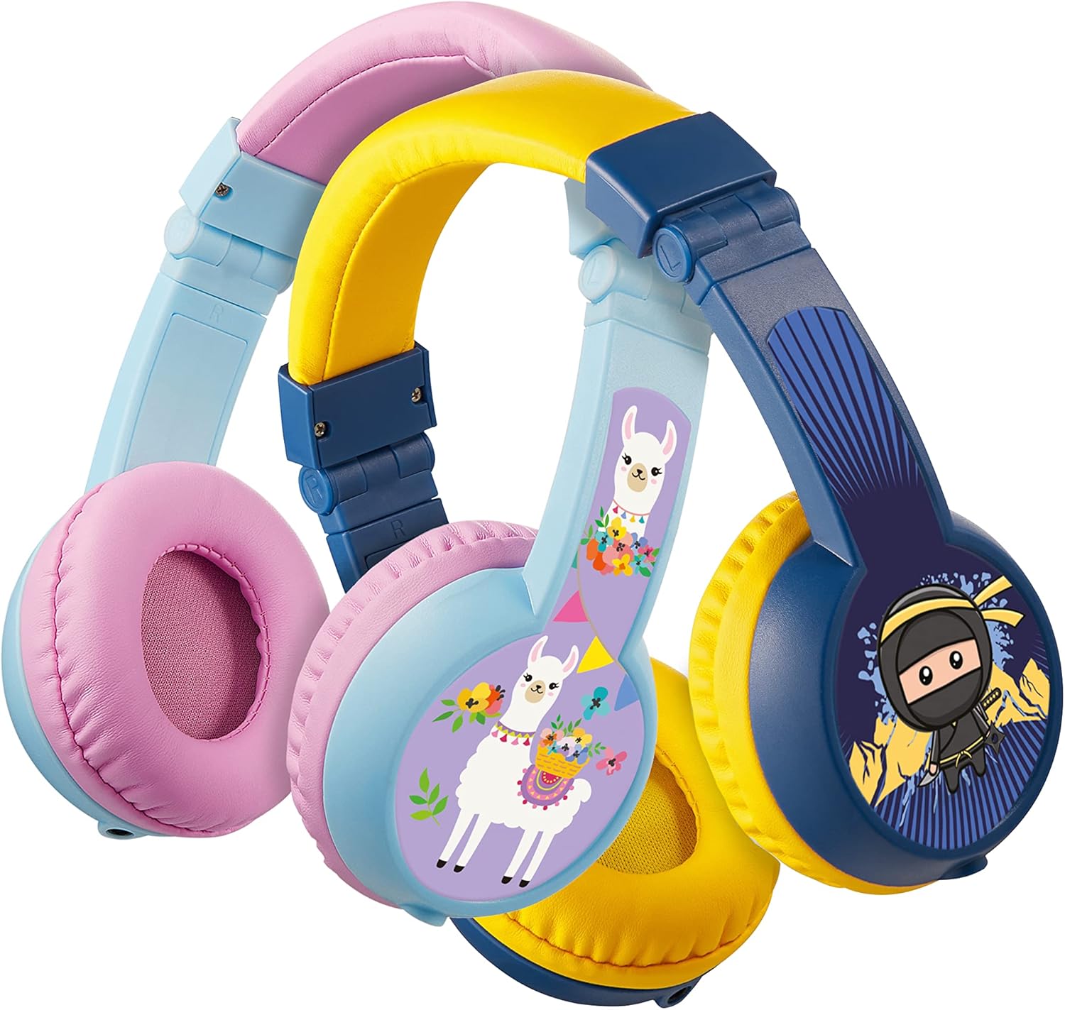 Volkano Sidekick Series Wired Kiddies Headphones With Share Port Lavenderlight Blue - Everyday Elektronics South Africa