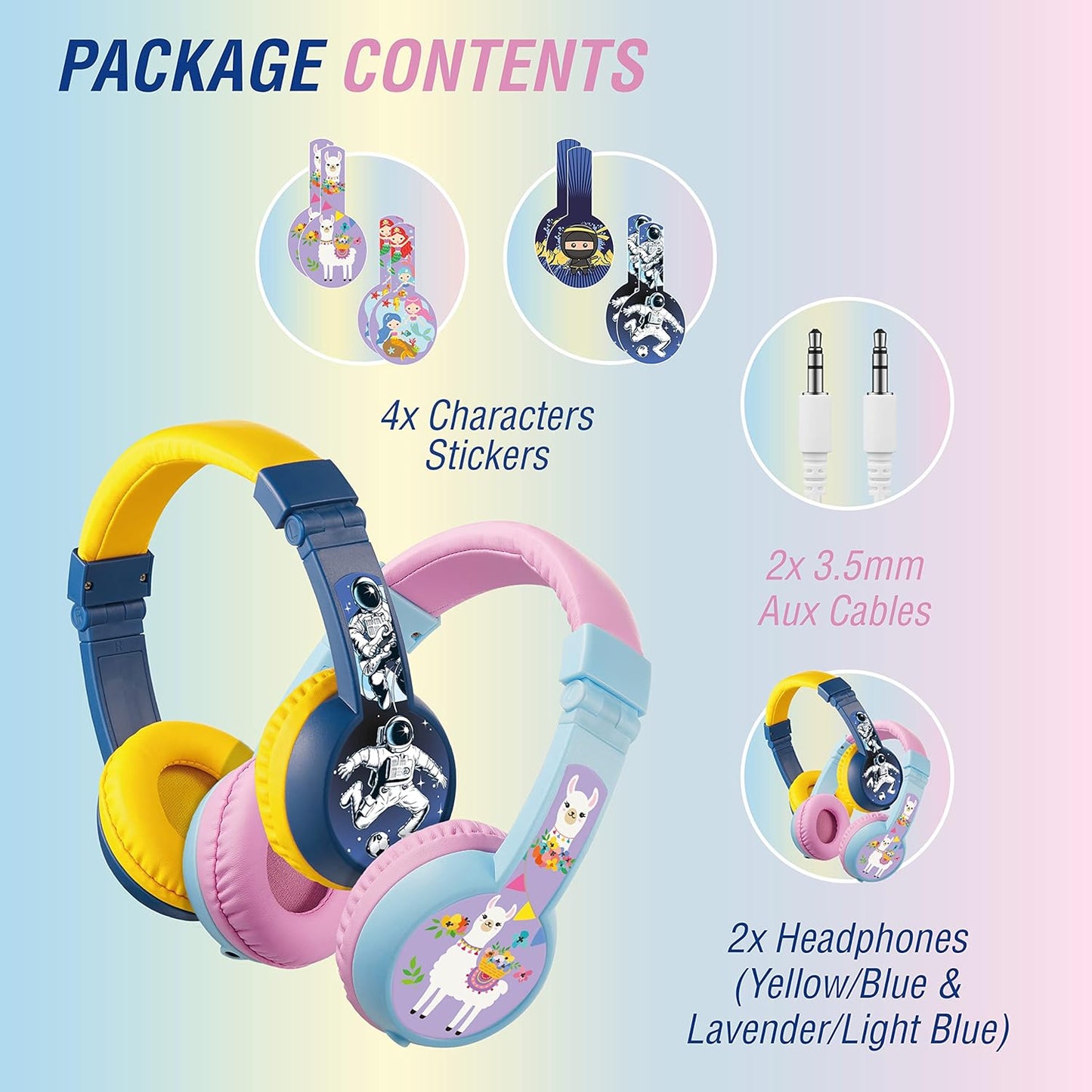 Volkano Sidekick Series Wired Kiddies Headphones With Share Port Lavenderlight Blue - Everyday Elektronics South Africa