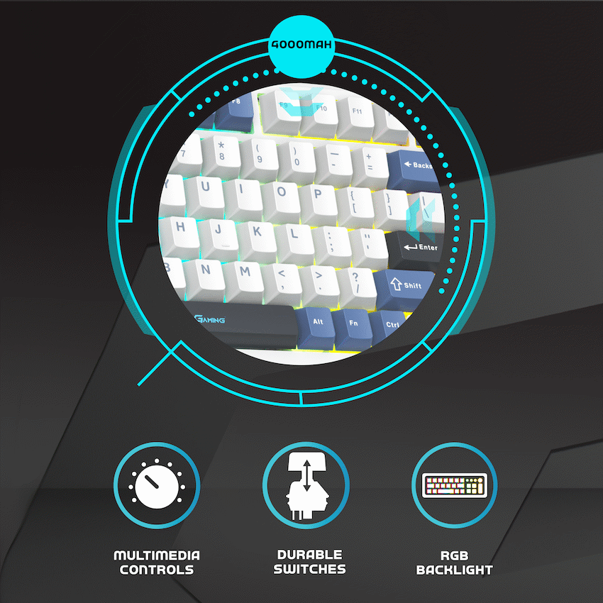 Volkano Gaming Phantom X2  TKL Mechanical Tri-Mode Wireless Keyboard