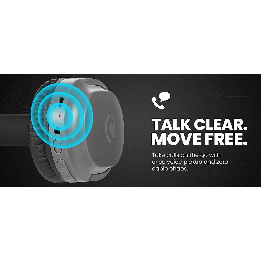Volkano Pebble Series Bluetooth Headphones - Dark Grey