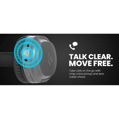Volkano Pebble Series Bluetooth Headphones - Dark Grey