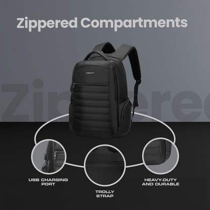 Volkano Boston 15.6" Laptop Backpack - Black