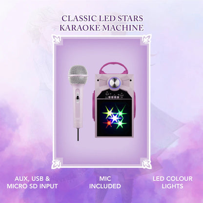 Disney Frozen Classic LED Stars Karaoke Machine with Microphone