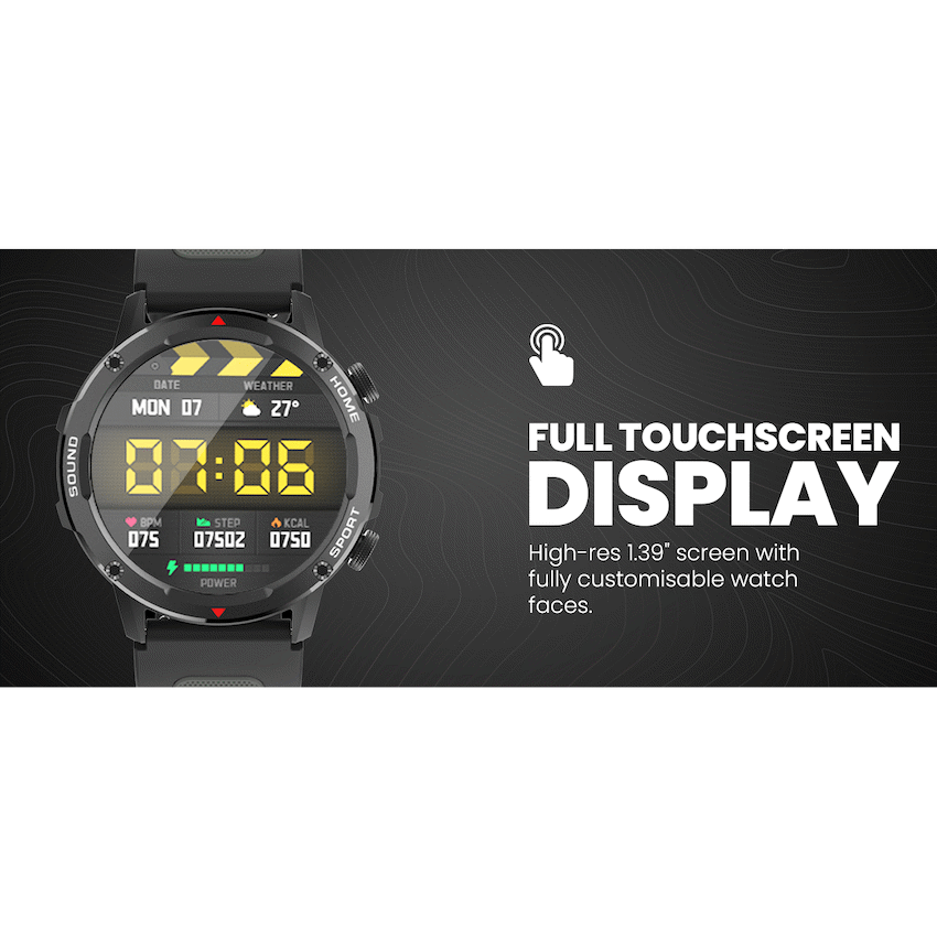 Volkano Power Series Smart Watch - Black