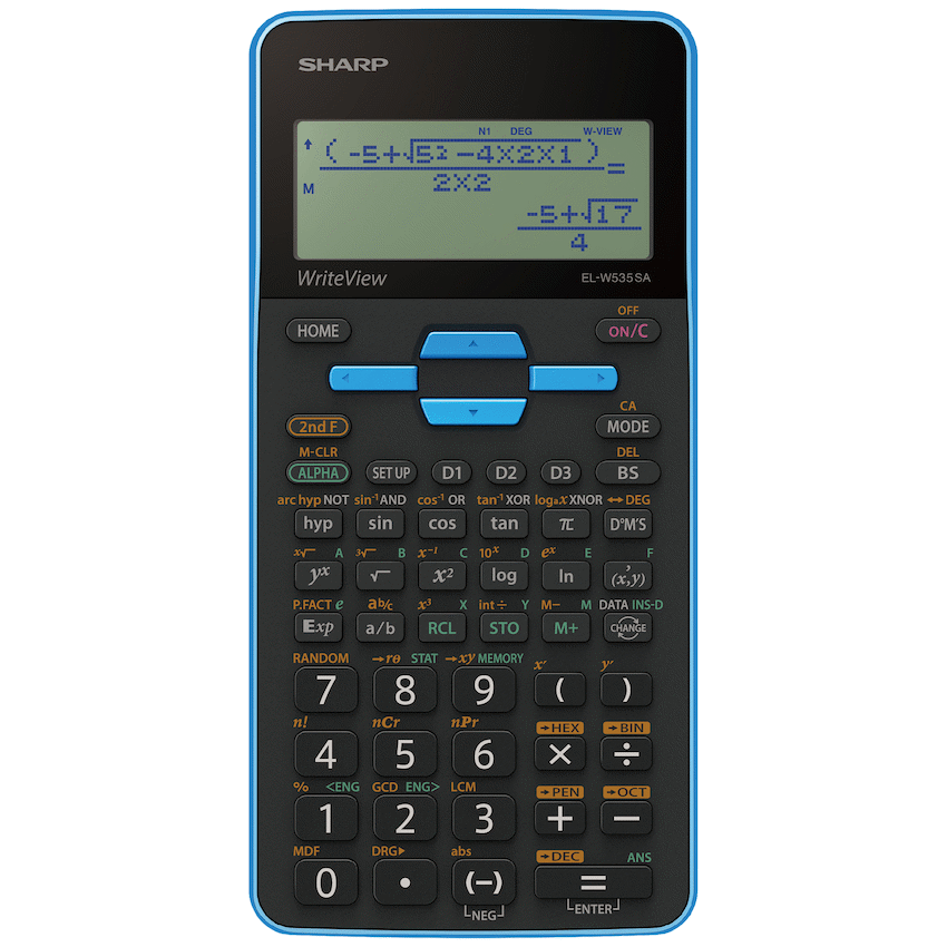 Sharp EL535 Scientific Calculator - 422 Functions- Blue