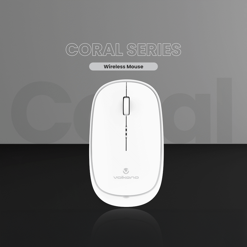 Volkano Coral series Bluetooth Wireless Mouse - White