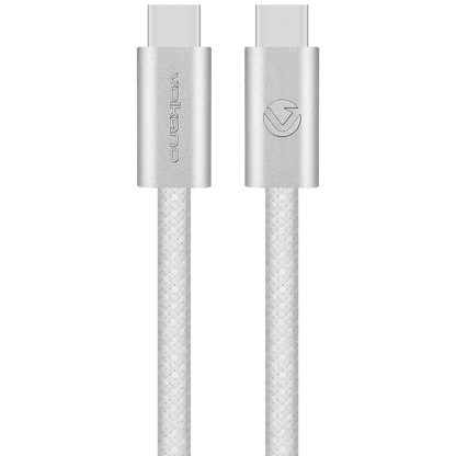 Volkano Weave Series 60w USB C to USB C 1.2m-White