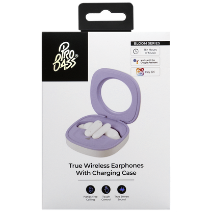 Pro Bass Bloom Series TWS Earphones - Purple