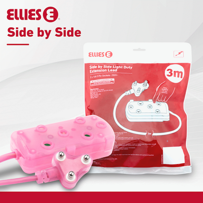Ellies Side by Side Light Duty Extension Lead-3M - PK