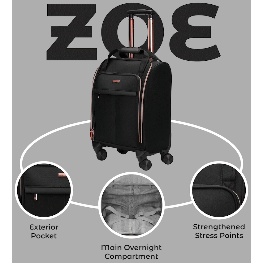 SupaNova Zoe 15.6" Laptop Business Trolley - Black