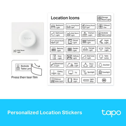 TP-Link Tapo S200D Smart 868mhz Remote Dimmer Switch with CR2032 Battery