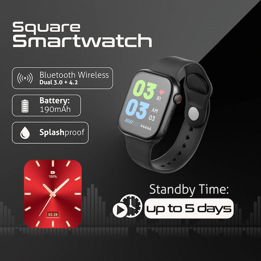 Amplify Challenge Series Square Smartwatch - Black