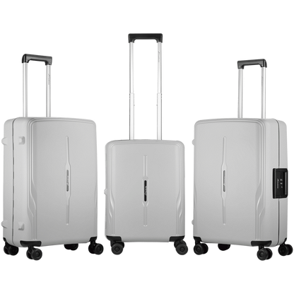 Travelwize Clipper PP 3Pc 4-Wheel Spinner Luggage Set Nardo Grey