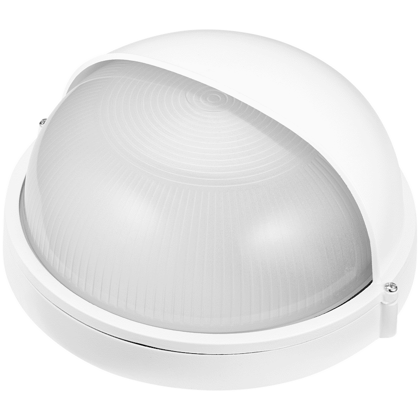 Ellies Arc Series - Large AC Round Bulkhead - Aluminium + Glass - E27 Base -WT
