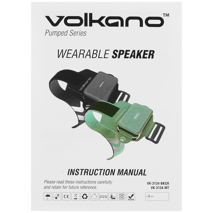 Volkano Pumped Series Wearable Speaker with Armband - Mint