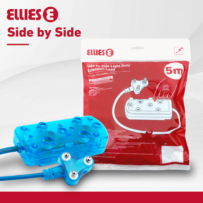 Ellies Side by Side Light Duty Extension Lead-5M - BL