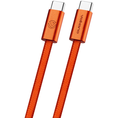 Volkano Weave Series 60w USB C to USB C 1.2m-Orange