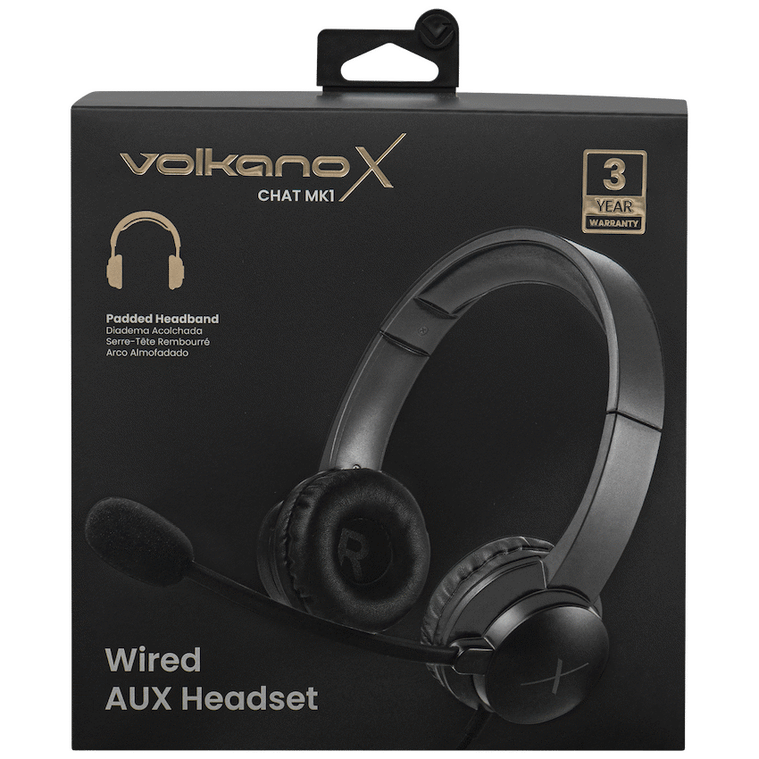 VolkanoX Chat Mk1 Series AUX Headset - Graphite