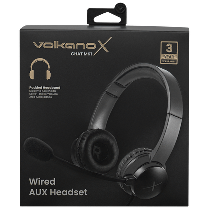 VolkanoX Chat Mk1 Series AUX Headset - Graphite