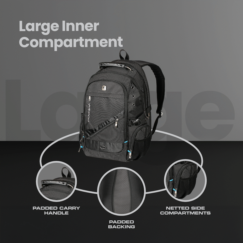 Volkano G-Unit Backpack - Black/Grey/Turquoise