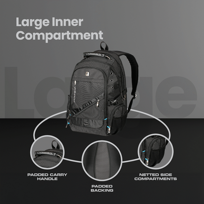 Volkano G-Unit Backpack - Black/Grey/Turquoise