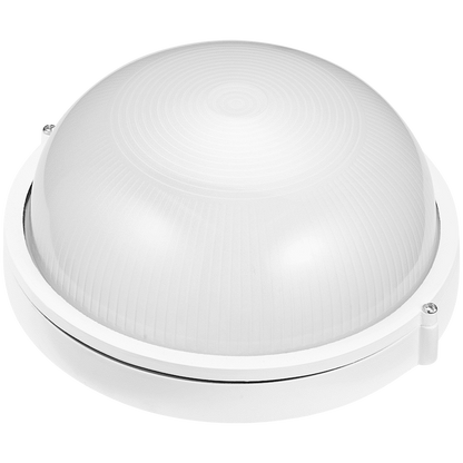 Ellies Illume Series - AC Round Bulkhead - Aluminium + Glass - E27 Base -WT