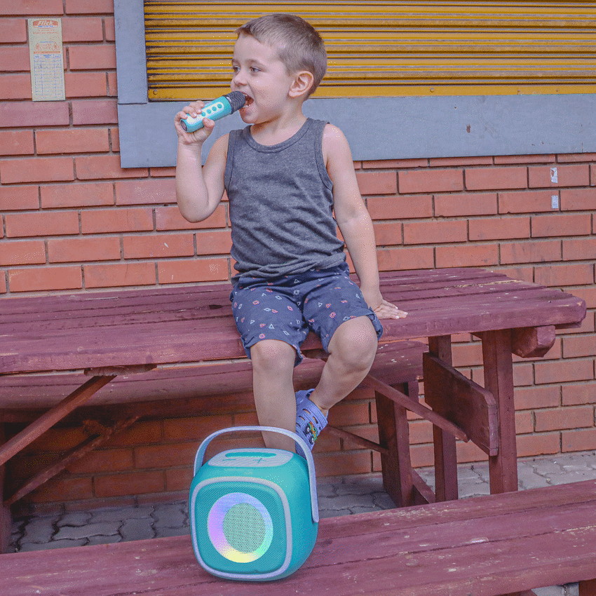 Volkano Kids SingMate Series Bluetooth Speaker with 2 Wireless Microphones - Mint