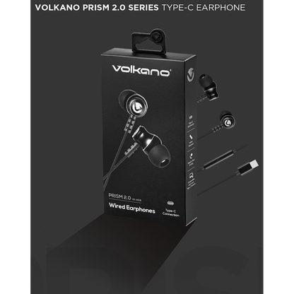 Volkano Prism 2.0 Series Type-C Earphone - Black