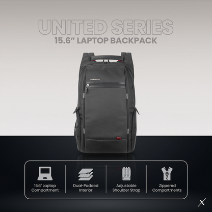 VolkanoX United 15.6" Laptop Backpack - Black