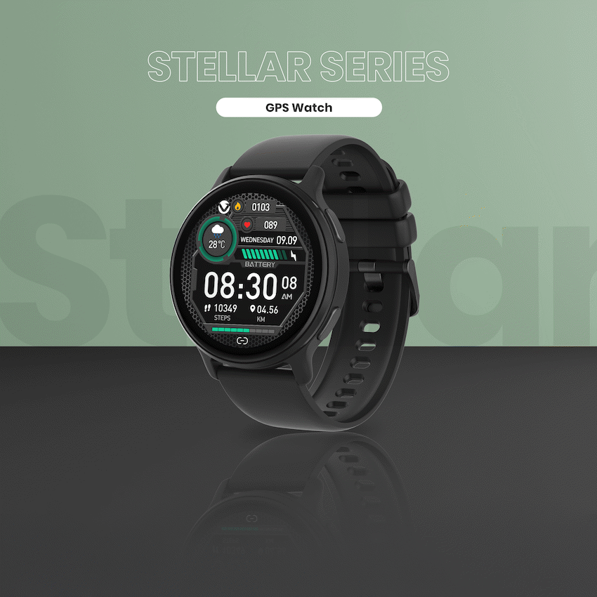 Volkano Stellar Series GPS Smartwatch - Black