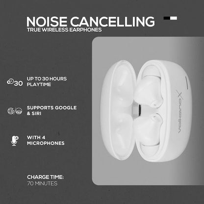 VolkanoX VXT200S Hybrid ANC TWS Earphones - White