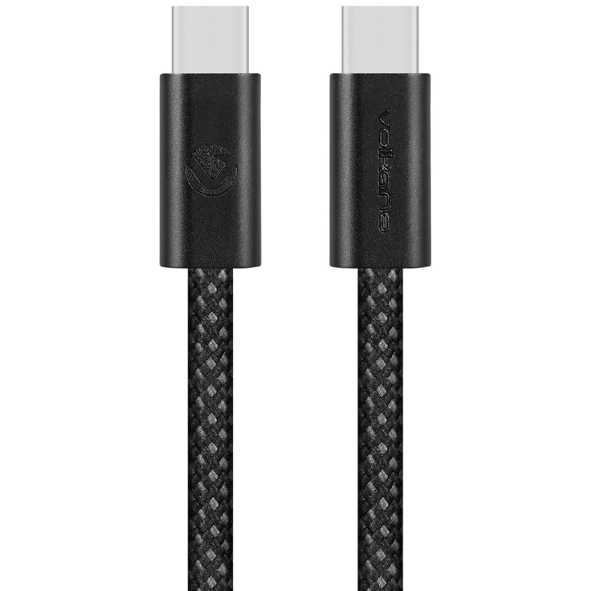 Volkano Weave Series 60w USB C to USB C 1.2m-Black