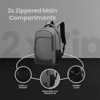 Volkano Nano 15.6" Laptop Backpack - Grey