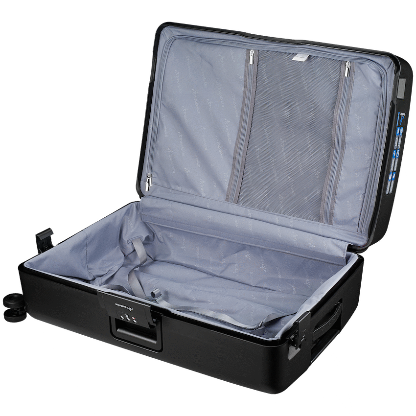 Travelwize Clipper PP 3Pc 4-Wheel Spinner Luggage Set Black