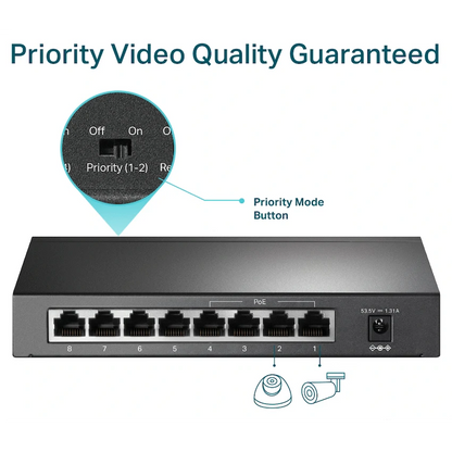 TP-Link TL-SF1008P 4-Port Switch with POE