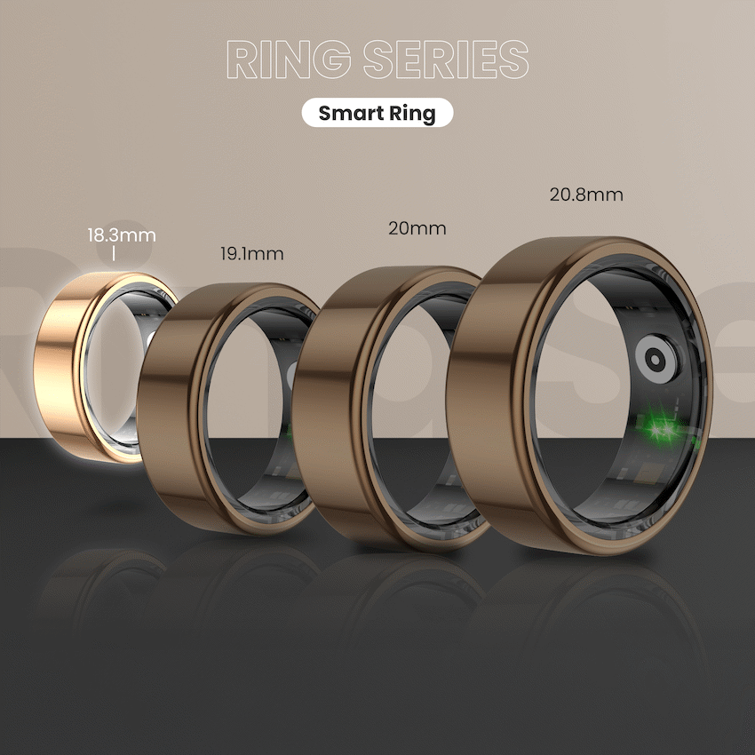 Volkano Ring Series Smart Ring With Charge Case - 18.3mm