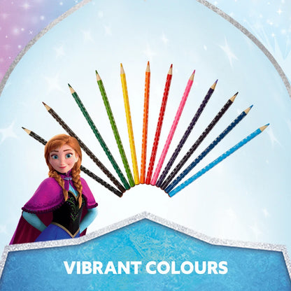 Frozen 12 Colour Pencils Triangular - Multi