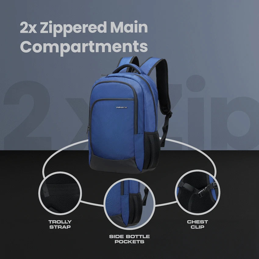 Volkano Nano 15.6" Laptop Backpack - Navy