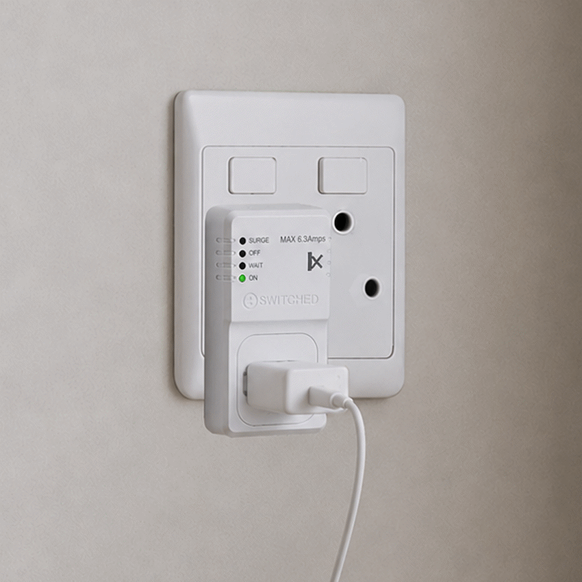 Switched 1-Way TV Surge Adaptor with SANS 164-2