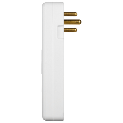 Switched 3-Way Medium Surge Adaptor - Schuko with Type-C + USB