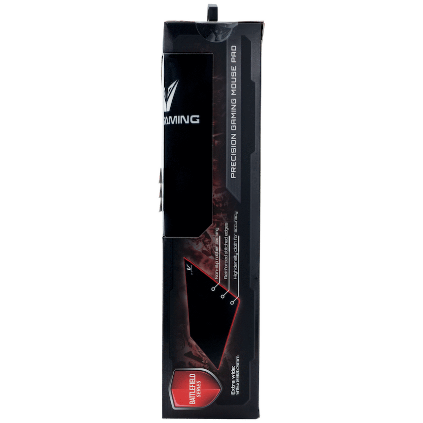 VX Gaming Battlefield Series Gaming Mousepad - Extra Wide Oversized - Black/Red - 915mm