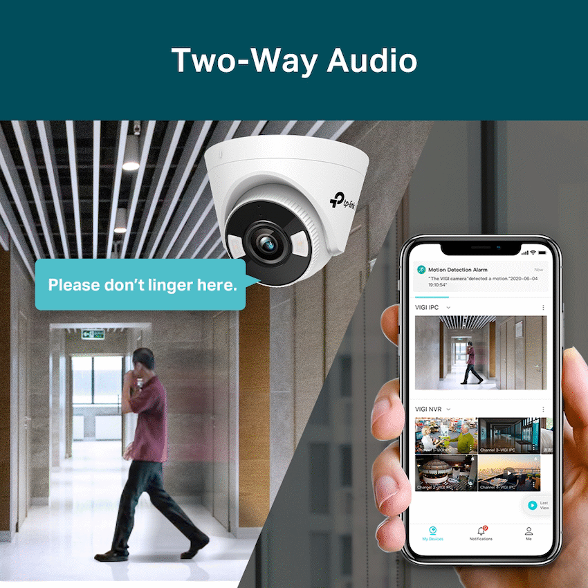 TP-Link Vigi C450 5MP 4mm Outdoor Full-Color Turret Network Camera