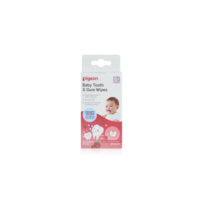 PIGEON BABY TOOTH & GUM WIPES STRAWBERRY 20S