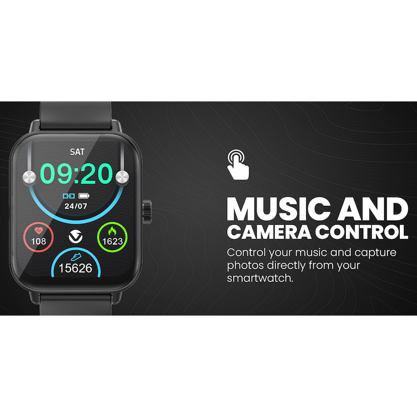 Volkano Chroma Series Smartwatch with Black Strap