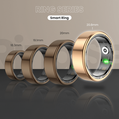 Volkano Ring Series Smart Ring with Charge Case - Black 20.8mm