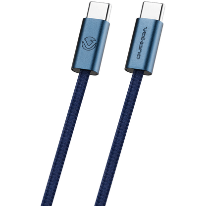 Volkano Weave Series 60w USB C to USB C 1.2m-Blue