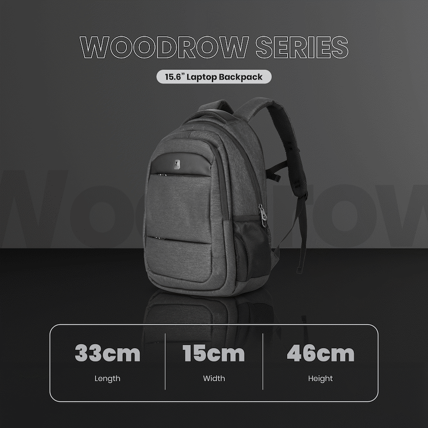 Volkano Woodrow 15.6" Laptop Backpack - Dark Grey
