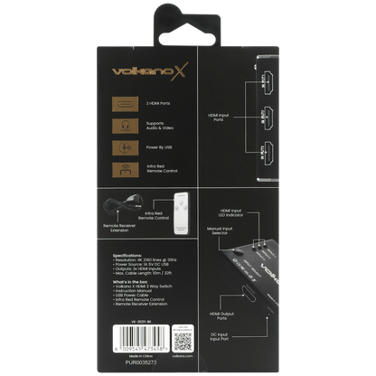 VolkanoX Define Series HDMI Switch 3-Way